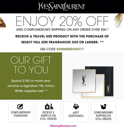 ysl first order discount|YSL coupon code.